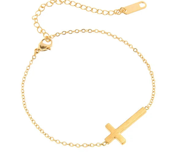 Horizontal Sideways Cross Bracelets