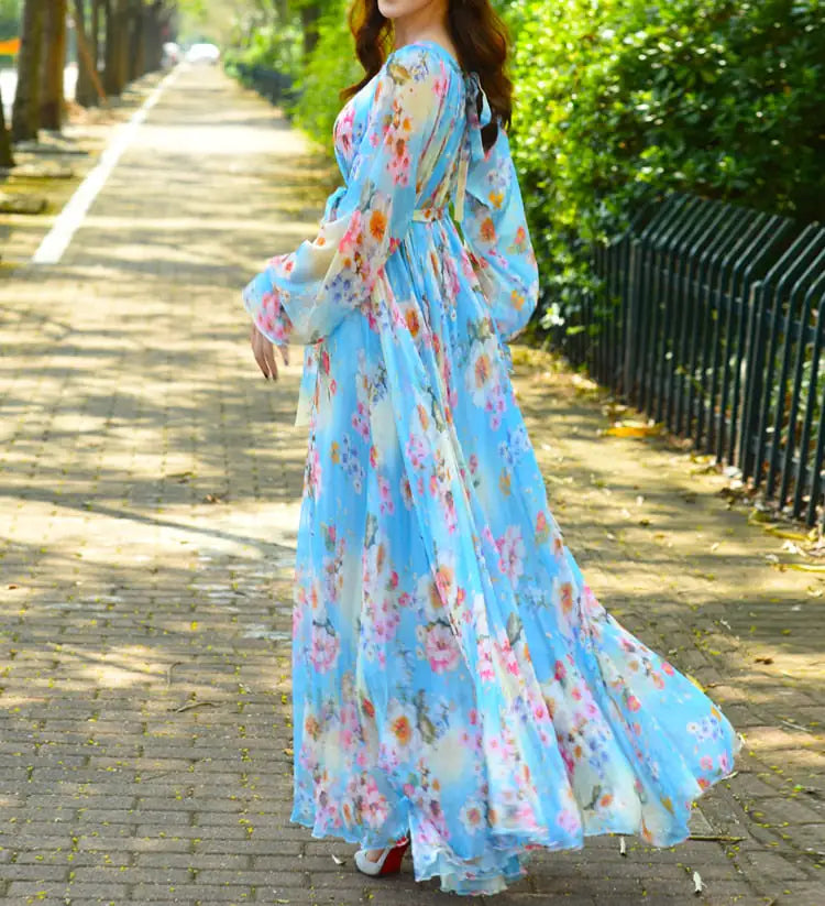 Maxi Dress Floral Printed