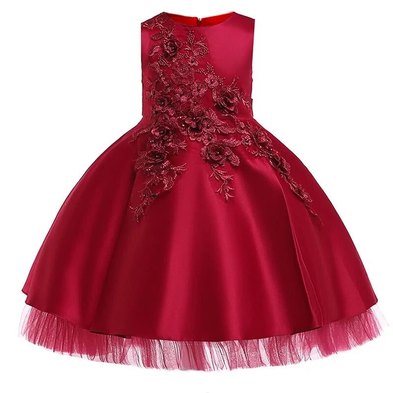 Sequined Bow Kids Dress