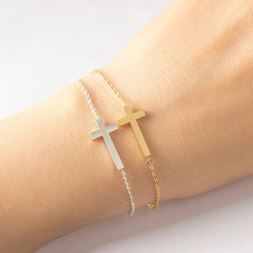 Horizontal Sideways Cross Bracelets