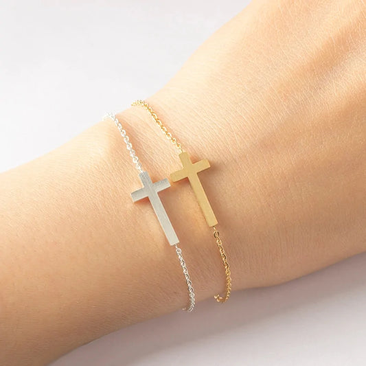 Horizontal Sideways Cross Bracelets